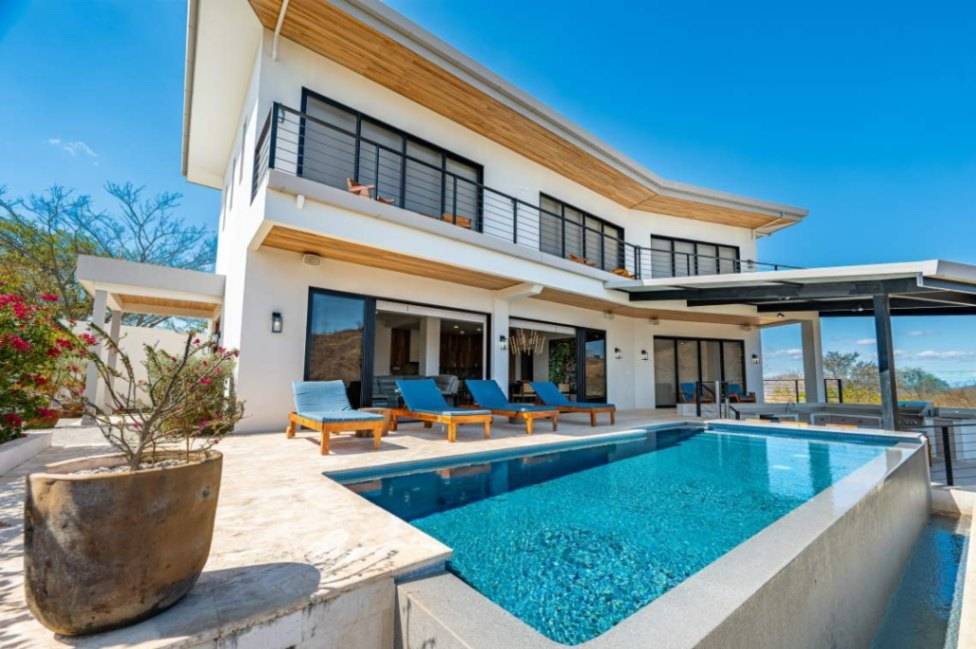 Luxury Ocean & Mountain View Estate with Rooftop Terrace and Guest Apartment, Playa Potrero, Guanacaste, Costa Rica
