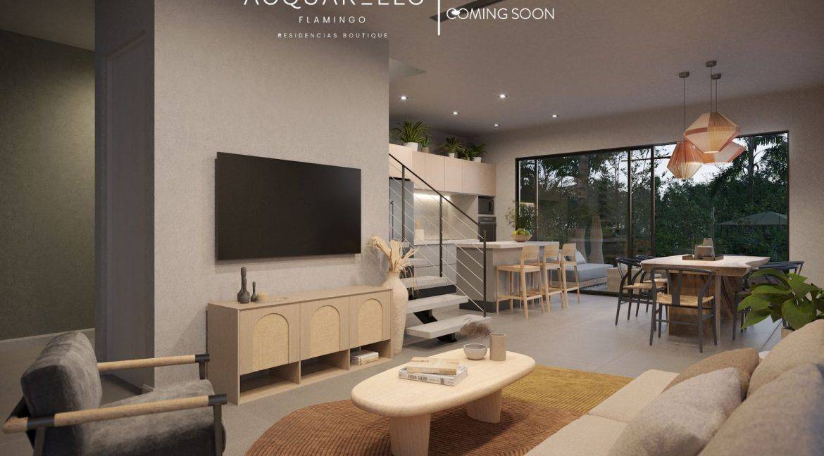 Acquarello F05 -Modern 3-Bedroom Design Condo Near Beach & Marina, Playa Flamingo, Guanacaste, Costa Rica